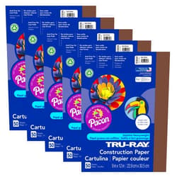 DIXON TICONDEROGA CO - PACON Tru-Ray Construction Paper, Dark Brown, 9