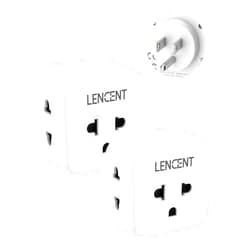 LENCENT 2 Pack EU to US Plug Adapter, European to USA Outlet Adaptor, Travel from Europe to American Outlet, 3 Outlet Extender, Wall Tap, Mini Charger Box, Travel Plug Converter, Cruise Ship Approved