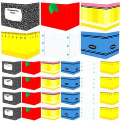 Afniimyapt 30 Pack Desk Dividers for Students Composition Notebook Pencil Privacy Folder for Students Waterproof Study Carrel Dividers Testing Divider Privacy Classroom Shield Folder Boards for Teacher Supplies
