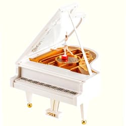 Hvogvok Ballerina Music Box，Piano Music Box for Women Girls White Valentine's Day Present Mechanical Classical Ballet Girl Dancing Music Box Birthday Present