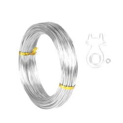 Tenn Well 18 Gauge Aluminum Craft Wire, 165 Feet 1mm Bendable Metal Wire for Jewelry Making, Sculpting, Floral Making, Wreath Making, Crafting, Wire Wrapping, Christmas Ornaments (Silver)