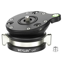 WEYLLAN Leveling Head Tripod Leveling Base for Camera Tripod Leveler Aluminum Alloy Tripod Head Mount WEYLLAN LH7 Camera Head with 1/4'' to 3/8