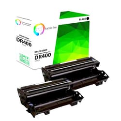 TCT Premium Compatible Drum Unit Replacement for Brother DR-400 DR400 Black works with Brother DCP-1200 1400, HL-1240DX, MFC-8300 P2500 P2500T, IntelliFax-4100 4100E Printers (20,000 Pages) - 2 Pack