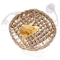 WEVONIGU Reptile Hammock Bearded Dragon Rest Bed Habitats Supplies Climbing Terrarium for Lizard Leopard Gecko Parrots Parakeet Cockatiel Rats Hamster Squirrel Chameleon Birds (Grey)
