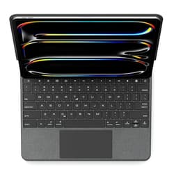 Edaiser Wireless Magic Keyboard Case for Apple iPad Air 13-inch (M2) 2024 and iPad Pro 12.9-inch 6th 5th 4th 3rd Generation: Magnetic Cover with RGB Backlight, Multi-Touch Trackpad, Black