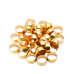 Soikoi Hitefu 50PCS Brass Compression Sleeves Ferrules, 5/8