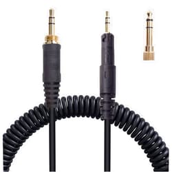 Koffmon ATH-M50x Audio Cable,Replacement Coiled Aux Cord Extension Cable with 6.35mm Adapter Compatible with Technica ATH-M50x、ATH-M40x、ATH-M70x、ATH-M60x Headphone