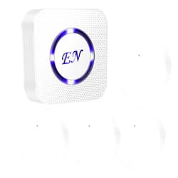 EverNary Dog Door Bell Wireless Doggie Doorbells for Potty Training with Waterproof Touch Button Dog Bells 1 Receiver and 4 Transmitters, White