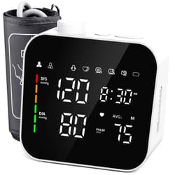 PEAKME Blood Pressure Monitor Upper Arm Cuff 8.7-16.5 in Blood Pressure Machine 240 Sets Memory Large LED Backlit Screen Blood Pressure Monitor with Storage Bag