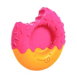 Nylabone Power Chew Donut Dog Chew Toy - Fun & Cute Dog Toys for Aggressive Chewers, Durable Dog Toys, Bacon Glazed Flavor, Medium/Wolf (1 Count)