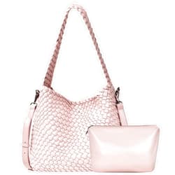 OlyPegic Woven Bag for Women, Woven Tote Bag Vegan Leather Retro Handbag, Handmade Summer Beach Bag Large Capacity Bags