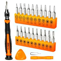 JOREST 24Pcs Precision Screwdriver Set, Tool Kit with Torx T5 T6 T8 T9 T15, Triwing Y00, Star P5, Phillips PH00, etc, for Macbook, Laptop, PS5, PS4, Switch, iphone, Ring Doorbell, Xbox,Glasses, Watch