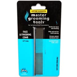 Master Grooming Tools 4.5 Inch Greyhound Pet Grooming Comb, Fine and Coarse