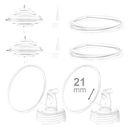 Maymom Pump Parts Compatible with Spectra S2 S1 9 Plus Breastpump, Flange (21mm) Valve Tubing Backflow Protector, Not Original Spectra Replacement Pump Parts S2 Accessories