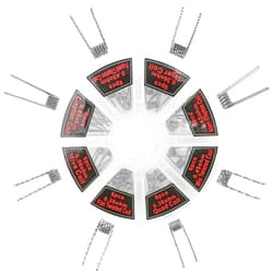 Marsrut 48Pcs/Set 8 in 1 Single Coils Platte Iron-chromium-aluminum Heating Wire Resistance Premade Prebuilt Coil, Hot Wire Replacement for Swag, Master, Nautilus