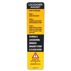 Make Your Message Stick 10 Pack - Lockdown Magnetic Strips for School Lockdowns - New and Improved! Durable 40mil Magnetic Strip (Black)… USA Made