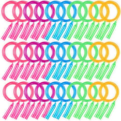 Yunsailing 30 Pcs Colorful Jump Ropes Bulk Plastic Jump Ropes for Kids 7.5 ft Adjustable Sports Skipping Rope Outdoor Speed Jumping Rope for Sports Birthday Party Activities (Multicolor)