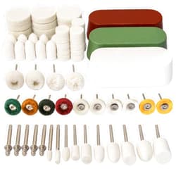 HOMEIDOL 72 PCS Buffing Wheel Polishing Kit Compatible with Dremel, with Polish Compound, Rotary Tool Accessories with 1/8