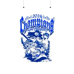 Ryno Sports Los Angeles Baseball 2024 Champions Color Matte Poster with Ohtani, Betts, Freeman, Hernández & Yamamoto