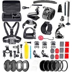 Navitech 60-in-1 Action Camera Accessories Combo Kit with EVA Case - Compatible with OnReal 4K Action Camera