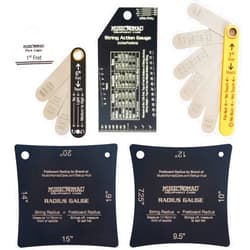 MusicNomad Precision 6 pc. Guitar Setup Gauge Tool Set - Plus 24 pg. Instructional Booklet and Storage Case (MN604)