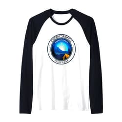 Cherry Springs State Park Designs Cherry Springs State Park Pennsylvania Badge Vintage Raglan Baseball Tee