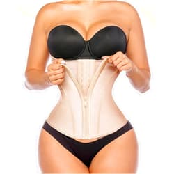 YIANNA Waist Trainer for Women Latex Underbust Tummy Control Waist Cincher Corset Hourglass Body Shaper Zipper and Hooks