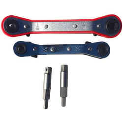 Grant's Garage Refrigeration Tool Set - Service Wrench - 5/16 x 1/4 Ratchet Box End - Air Conditioning Valve Hex Tool (2)