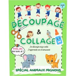 French Edition by Petit Oeil d'Aigle (Author) Découpage & Collage Animaux Mignons Volume 1: Je découpe, je colle et j'apprends les animaux. Livre d'activités manuelles pour enfants. Avec Jeu 'Qui suis-je ? ' (French Edition)