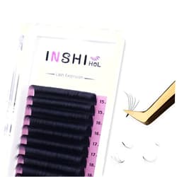 INSHIHOL Lash Extensions 0.07 D Curl 15-20mm Volume Lash Extensions，Easy Fanning Eyelash Extensions Rapid Blooming Eyelashes