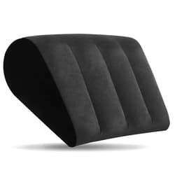 DASGUTES Inflatable Wedge Pillow Black Minimalist Yoga Posture Aid Cushion Lumbar Leg Support Pillow Reduces Waist and Back Pressure Wedge Cushion for Sleeping, Leg Elevation, Travel