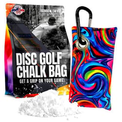 HYZER HOUND DISCS Disc Golf Chalk Bag | Dry Your Hands in the Heat of Summer | Attaches to Bag with a Carabiner | Improve Your Hand Grip for Consistency | Essential Disc Golf Accessories | Chalk