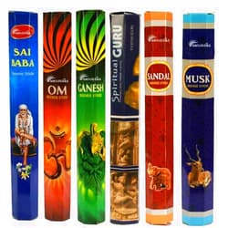 ARO VATIKA Hexa Combo Pack Incense Sticks 6 Boxes Contains Total 120 Sticks of 6 Fragrances (Hexa Combo 'B')