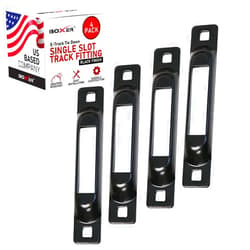 Boxer Single Slot E-Track Tie-Down – 4 Pack – 3,000 lbs Tie Down Anchor Point (Black Finish)