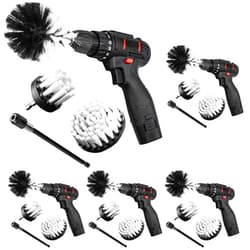 OYGLYG Drill Brush Attachment Kit, 3-Piece Cleaning Set for Bathtubs, Showers, Tiles, Carpets, and More (Pack of 5)