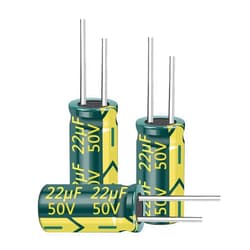 Cermant 20PCS 50V 22UF Capacitor 5x11MM(0.2x0.43in) High Frequency Aluminum Electrolytic Capacitors for TV, LCD Monitor, Game