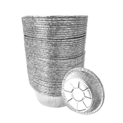 ANQIA Non-Stick Round Disposable Air Fryer Aluminum Foil Liners 50PCS, Oil-Proof Aluminum Foil Tin Box Also for Steamer Basket Instant Pot Oven & Grill (6 Inch)