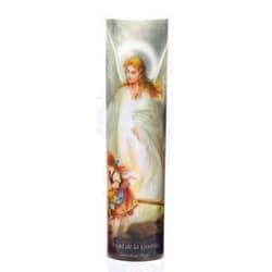 Stonebriar The Saints Collection Guardian Angel Flickering LED Prayer Candle with Automatic Timer, Religious Gift Ideas for Mom, Dad, Sister, Brother, and Friends 8 Inches, 1 Count (Pack of 1)