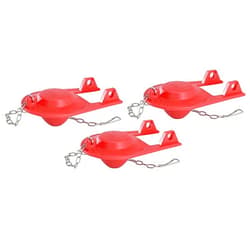 CAI - KORKY KORKY Rubber Toilet Flapper, Red, for Use with Most Toilets - pkg. of 3
