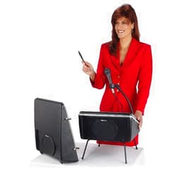 Amplivox S122A Showstyle Roving Rostrum with Wired Mic