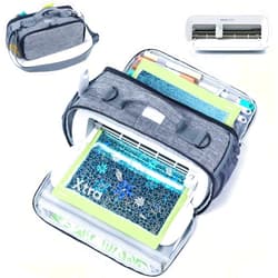 IMAGINING Carrying Case Compatible with Cricut Joy Xtra, Cricut Joy Xtra Carrying Bag with Pockets for Cricut Accessories, Cricut Tools, Front and Back Side Full Open