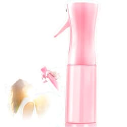 Leaflai Ultra Fine Mist Spray Bottle - Continuous Hair Water Spray Bottle - Mist bottle sprayer for Hair, Home Cleaning, Salons, Gardening, Body Care & More (Pink)