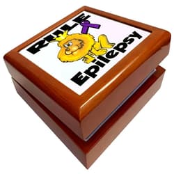 3dRose Rule Epilepsy (Purple) Awareness Ribbon Cause Design, Jewelry Box jb-116036-1