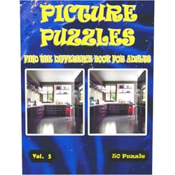 AYUR ABIDAR PICTURE PUZZLE FIND THE DIFFERENCE BOOK FOR ADULTS 50 PUZZLES VOL 5