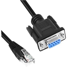MEIRIYFA DB9 9PIN to RJ45 Console Cable, RJ45 Male to DB9 9-Pin Female RS232 Serial Port Cat5 Ethernet LAN Console Cable for Routers, Switches - 28cm