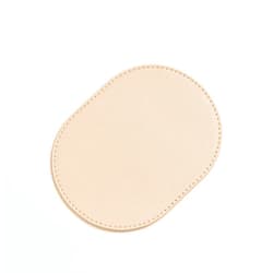 OLETHA Aesthetic Oval Drink Coasters for Coffee Dining Table & Office Desk, Ivory, Set of 2