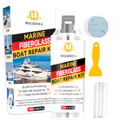 Mallbaola Marine Fiberglass Repair Kit for Boats, Gel Coat Repair Kit for Boats, Epoxy Filler for Fiberglass Boats Fix Holes, Chips and Deep Cracks, Gelcoat Repair kit for Fiberglass, Acrylic, Porcelain(White)