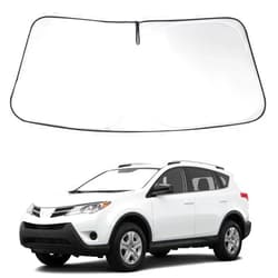 LHFLIVE Windshield Sun Shade Compatible with 2013-2018 Toyota RAV4 Accessories Foldable Sun Blocker Sunshade Protect Car from Sun Rays & Heat Damage