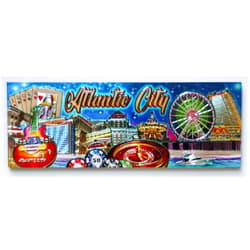 World By Shotglass Atlantic City New Jersey Skyline Foil Magnet 5