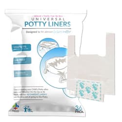 Kalencom Universal Potty Liners - Disposable Potty Liners for Toddlers - Absorbent and Leakproof - Compatible with Potette Travel Potty and Most Standard Toddler Potties - 36 Count